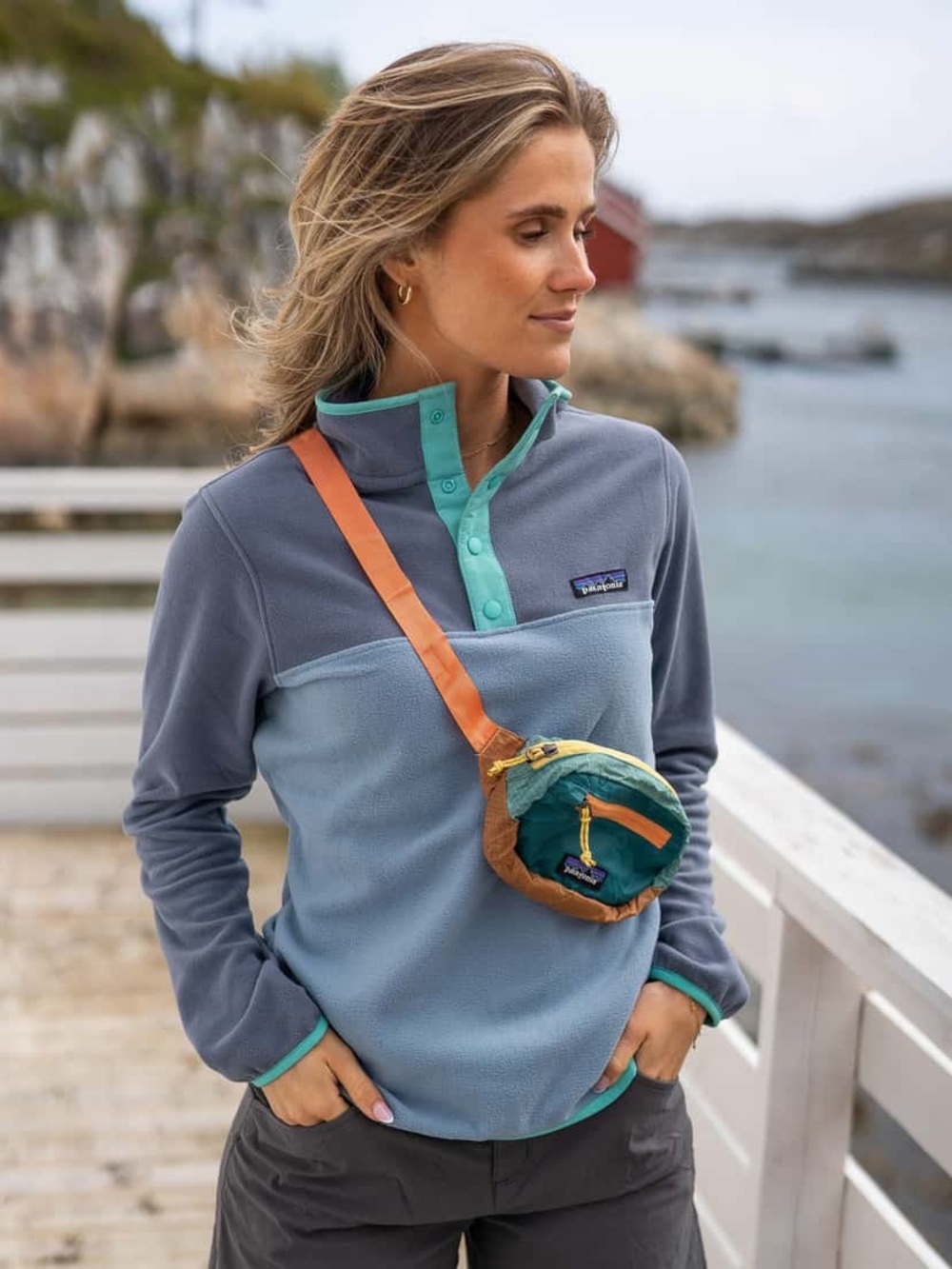 Patagonia Micro Snap-T Light Plume Grey Pullover M